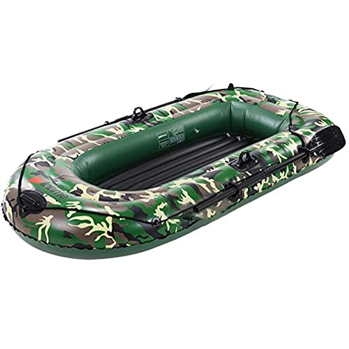 Juego de balsa inflable Seahawk para 2/3/4 personas, botes inflables de remo para adultos, de goma, kayak, canoa, pesca, barco plegable resistente al desgarro, 3 personas (2 personas)