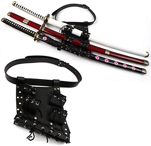 Peiyu Sac d épée en PU avec sangle arrière et ceinture pour costume d anime Katana Samouraï