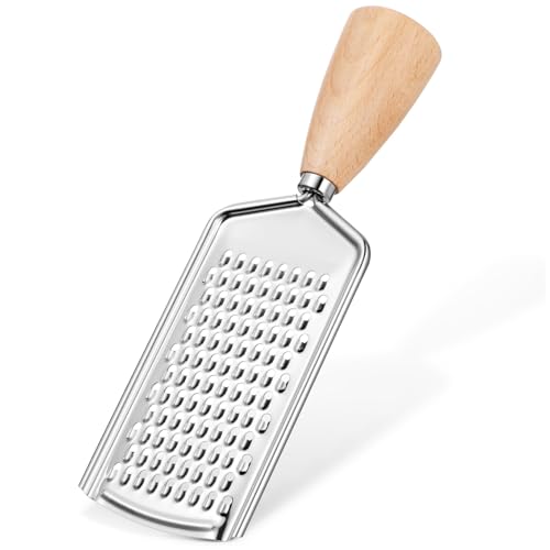 ELAYARD ステンレス製千切りきるスライサー 木製ハンドル付き キッチン野菜スライシングツール 実用的チーズグレーター ニンジンとジャガ