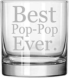 MIP Brand 11 oz Rocks Whiskey Highball Glass Best Pop-Pop Ever