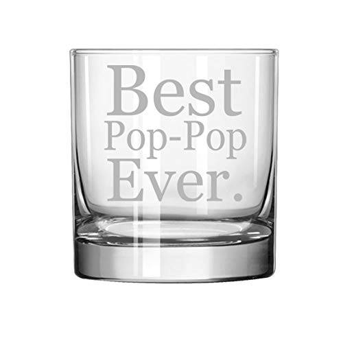 MIP Brand 11 oz Rocks Whiskey Highball Glass Best Pop-Pop Ever