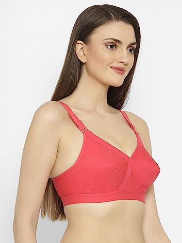 Image of Floret Women's Pure Cotton-Fabric Non Padded & Non-Wired Cut & Sew /Full Coverage Bra