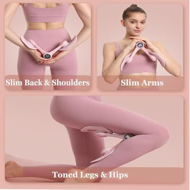 Mireva Fit Pelvic and Thigh, Mireva Fit Pelvic & Thigh Trainer - Exercise Device with LCD Rep Counter, 360¡ãRotation Home Workout Equipment for Pelvis, Legs, HIPS, and Glutes