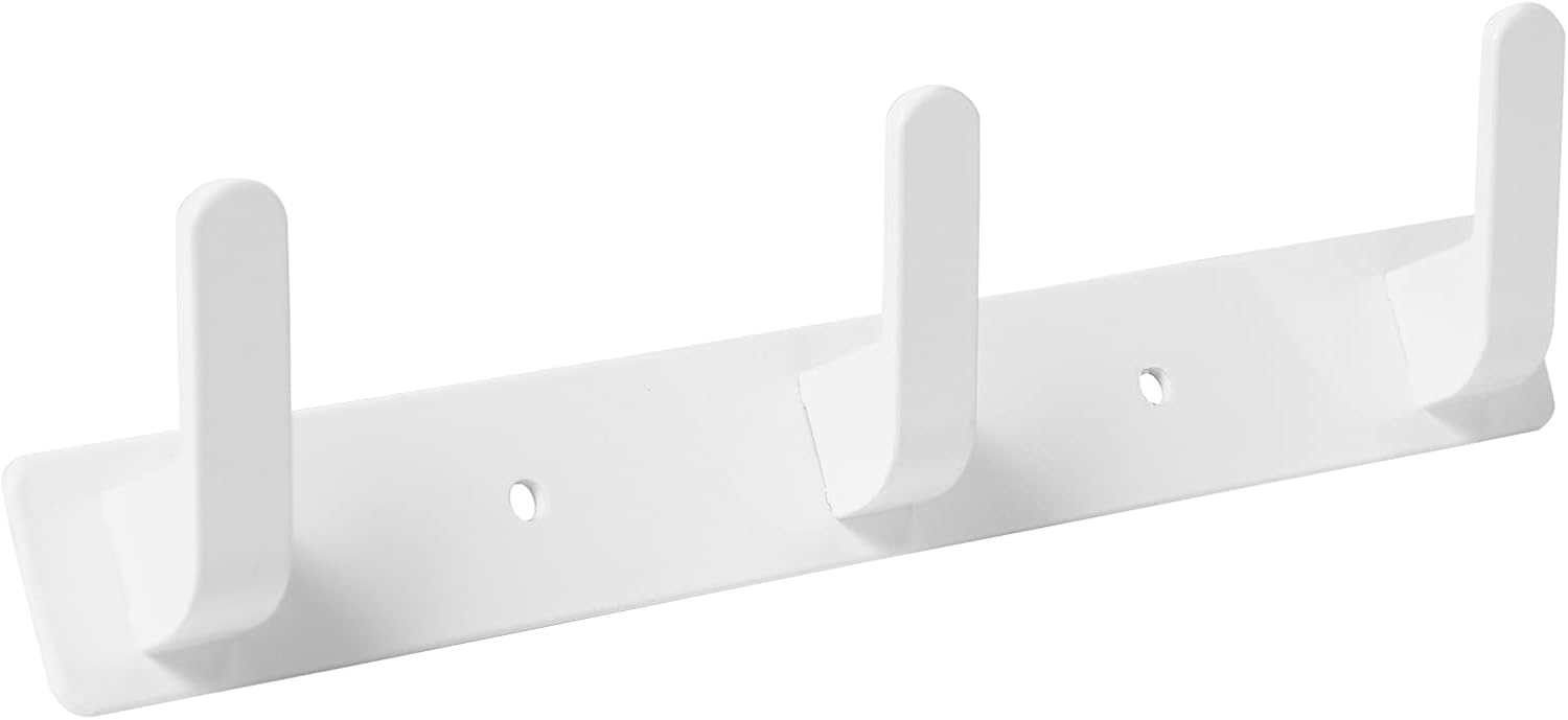 ninegridisland 3 Hooks White Towel Hooks for Bathrooms
