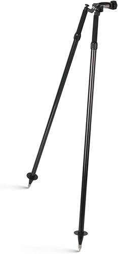 Trípode Bípode Topografía Pulgar Liberación, Aluminio Trípode Bípode para Prisma Polos Topografía o Gps Polos de Estación Total GPS GNSS
