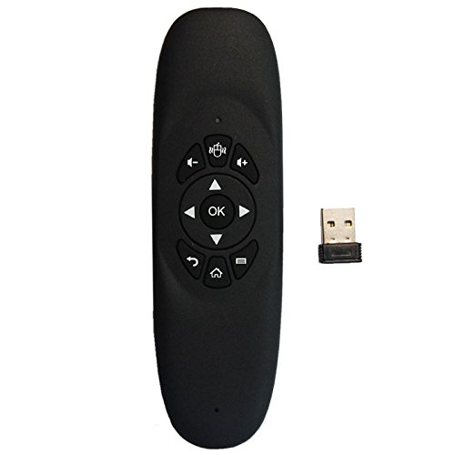 Controle Mini Teclado Air Mouse Wireless Sem Fio Android Pc Tv C120 Preto