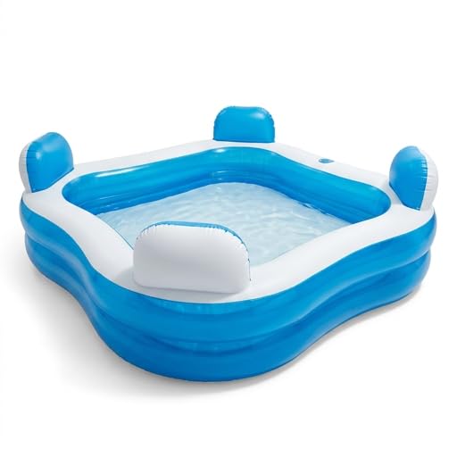 MEHRU Swimming Pool Inflatable Family Pool Large Paddling Pool for Kids & Adults Pool Inflatables with 4 Integrated Seats Durable PVC Kids Pool Outdoor Garden Pool Swimming Pools Inflatable Pool