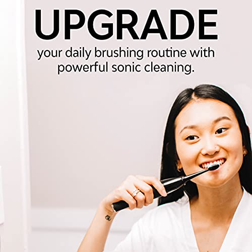 Tao Clean Umma Diamond Sonic Toothbrush And Cleaning Station, Electric Toothbrush With Patented Docking Technology, Ergonomic Handle, Dual Speed Settings, Black #TOP1