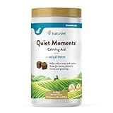 NaturVet Quiet Moments Calming Dog Supplement, Dog Soft Chews with Melatonin to Help Reduce Stress from Storms, the Vet, Fireworks, and Travel, Bacon and Chicken Flavored Pet Supplement, 240 Count Jar