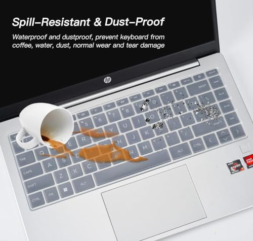 Image of RAYA Laptop Keyboard Cover Compatible for HP Pavilion 14-EC /14-DV Series 14-ec0033AU ec1003AU ec1005AU ec1008AU ec1019AU 14-dv0054TU dv1000TU dv1029TU dv2014TU dv2041TU 14 Inch Laptop (Transparent)