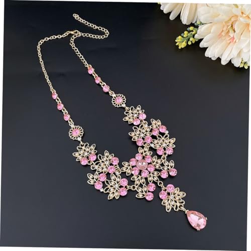 Conjunto de joyas para boda con corona, collar y pendientes de circonitas 3