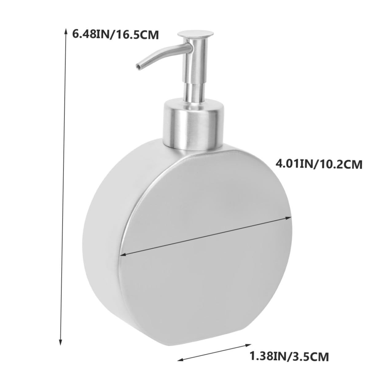 Dispensador de Loción de Acero Inoxidable Botella Rellenable Bomba Diseño Compacto y Duradero para Baño y Cocina Accesorio Práctico y Reutilizable
