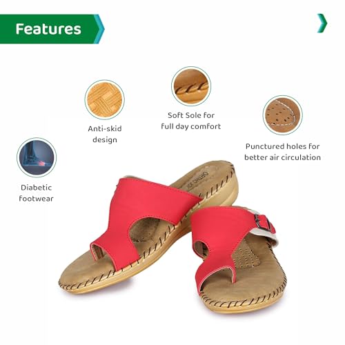 Image of ORTHO JOY Extra-Soft Women's Doctor Ortho Slippers /Flip-Flops For Women