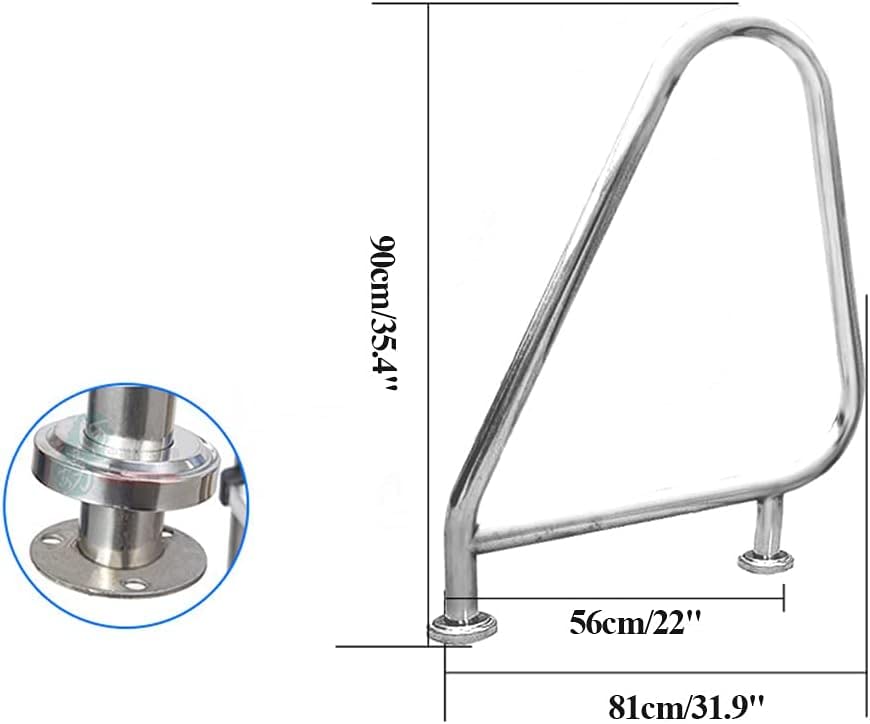 Barandilla curva de acero inoxidable para escalera de piscina miniatura 4