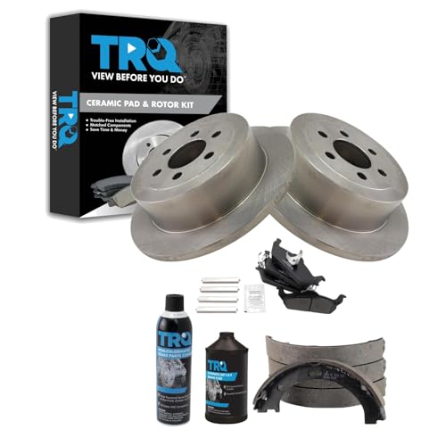 Image of TRQ Rear Brake Pad & Rotor Kit Compatible with 2003-2004 Dodge