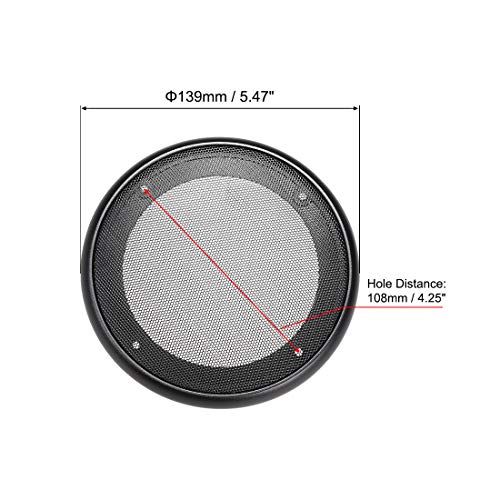 Uxcell 2Pcs 4" Speaker Grill Mesh Decorative Circle Woofer Guard Protector Cover Parts #TOP1