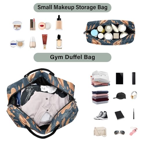 Weekender Bags Travel Duffel Gym Bag Carry on Overnight Tote Bag with Toiletry Bag for Airplane Travel Trip Gym Yoga4