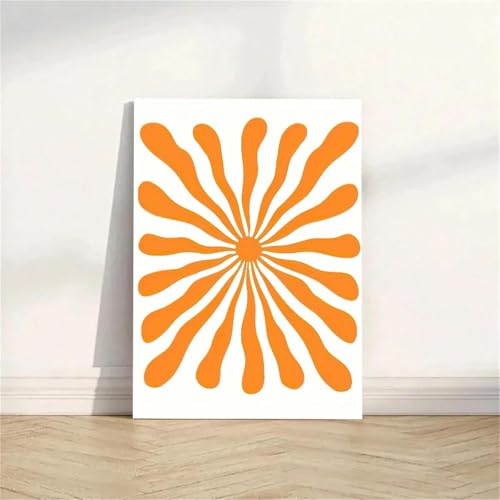 Vagues orange coucher de soleil HD impressions toile pour salon et chambre - 2