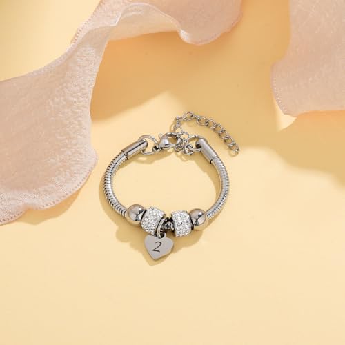 Yonhon Birthday Bracelet Gift for Girls 1-18 Years Old,Heart Happy Birthday Bracelet for Daughter Granddaughter Niece Girls4