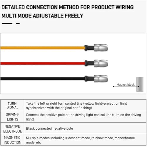 Evita colisiones con la luz de freno trasera de moto intermitente secuencial y proyector universal 7