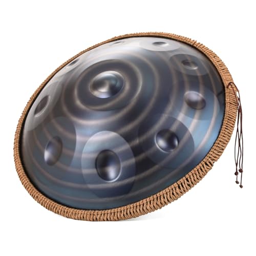 Steel Tongue Drum 10 Notas 56 cm Azul Dorado miniatura 2