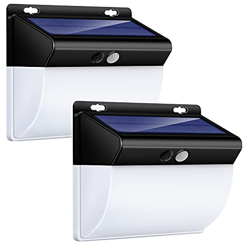Seeway Solar Lights Outdoor, 104LED Solar Security Lights Motion Sensor, 3 Lighting Modes 270° Wide Angle Wall Lights Solar Powered, IP65 Waterproof Fence Solar Lights【2 Pack】[Energy Class A+++]