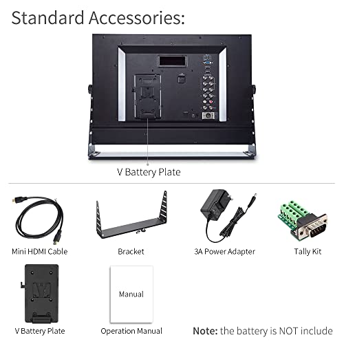 Image of P215-9HSD-192 21.5 Inch Broadcast Production LCD Monitor 3G SDI 4K HDMI Input and Output IPS Full HD 1920x1080
