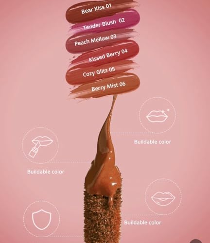 Image of Berry Mist Pink Matte Liquid Lipstick with SPF 15 | 12 Hr Long Stay No Transfer Lip Color | Waterproof, Smudge Proof, Lightweight Matte Finish Lipstick for Women | 12 Hr Long Lip Color
