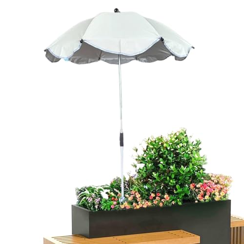 Sombrilla para plantas en patio, balcón y césped con altura personalizable 7