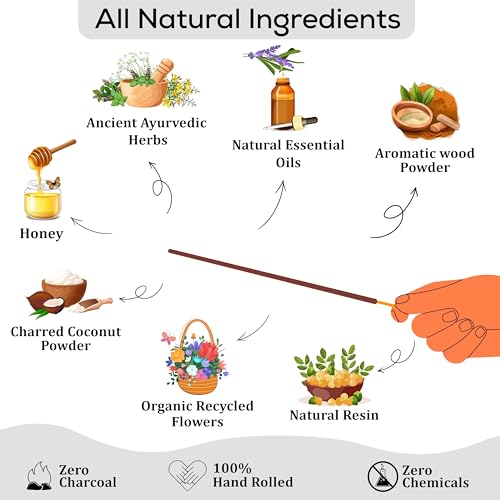 raajsee 15 GMS x 12 Pack Dragon Blood Incense Sticks,100% Pure Organic Natural Hand Rolled Free from Chemicals - Perfect for Aromatherapy, Cleansing,Meditation and Church (Dragon Blood)