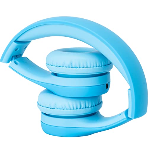 Image of Snug Play+ Kids Headphones - Volume Limited 93dB for Safe Listening - Foldable, Durable Headphones for Toddlers, Boys & Girls - Tangle-Free Cord - Ideal for Travel, School, Tablets - Blue