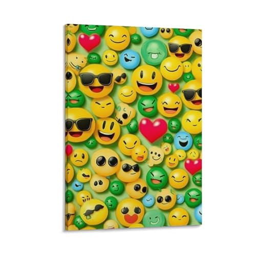 Tableau visage souriant sur toile pour une decoration murale pleine de joie