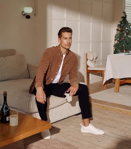 Mens Casual Dress Golf Pants Slacks Work Office Trousers Suit Slim Fit Skinny Outfit for Man 6