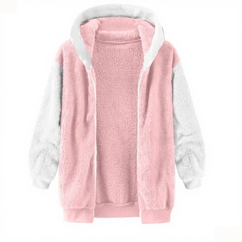 Kids Fleece Jacket - Color Block Hoodie Zipper Warm Coat, Casual Trendy Fall Winter Outfits, Teen Clothes 5-14T3