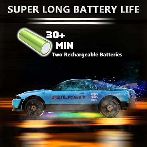 Image of RC Drift Car 1:24 Remote Control Car 4WD 15KM /H High Speed Racing Sport Car with LED Lights RC Cars Toy for Kids Boys Girls Adults Gifts Birthday Christmas