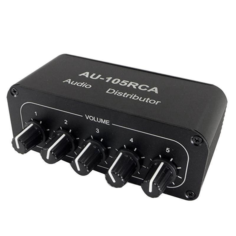 Stereo Audio Distributore Mixer 1 Ingresso 5 Uscita per Amplificatore Attivo