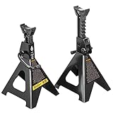 Torin 6 Ton (12,000 LBs) Capacity Steel Jack Stands, 2 Pack, Black, AT46002B