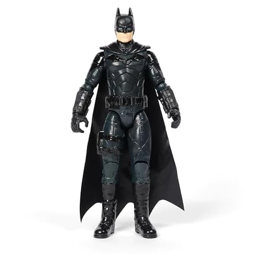 THE BATMAN - FIGURA BATMAN 30 CM - DC COMICS - Muñeco Batman 30 cm Articulado con Capa de Tela - Estilo y Detalles Oficiales de la Película - 6061620 - Juguetes Niños 3 Años +