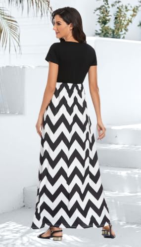 Image of Mommy Jennie Women's Maxi Dresses Short Sleeve Long Casual Summer Sundresses
