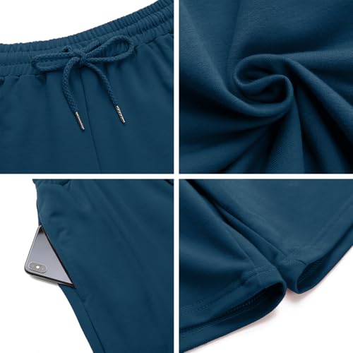 Image of Quenteen Women's Casual Summer Sweat Shorts Athletic Gym Shorts Loose Hiking Running Jogger Shorts with Pockets