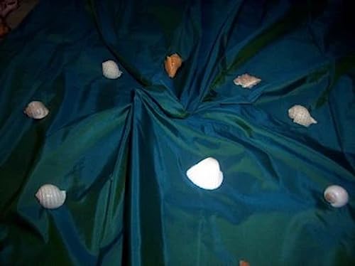 Taffetas de soie irisé vert bleu haut de gamme pour robe de princesse de luxe en 112 cm