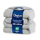 CozyLux Edredon Cama 150, Gris Claro