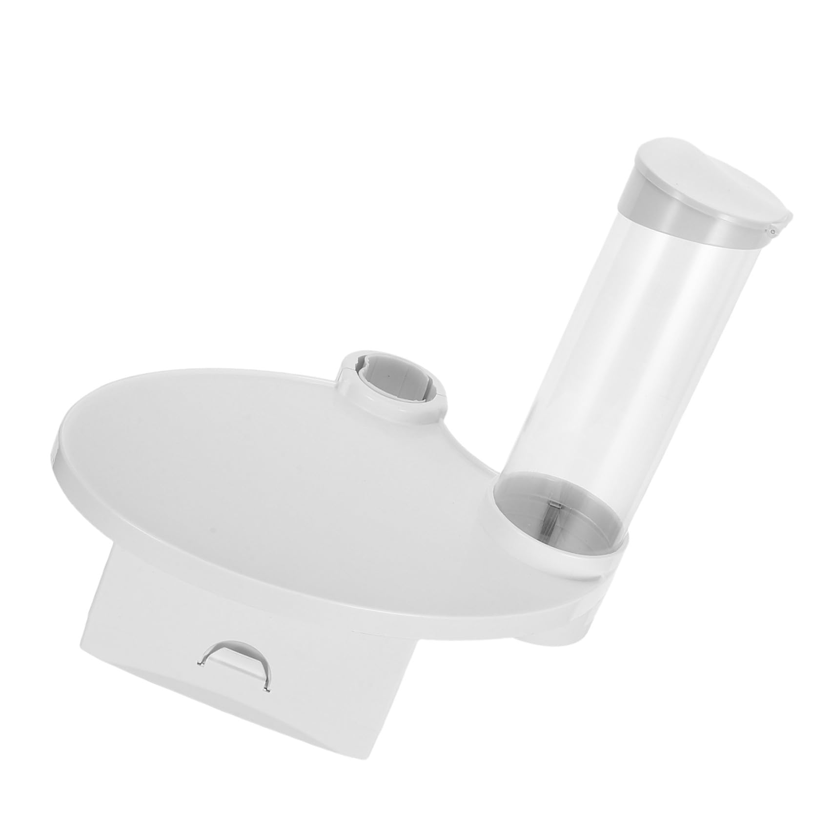 ULTECHNOVO Plateau Porte-gobelet Blanc Utilitaire en Plastique avec Distributeur et Boîte à Mouchoirs Intégré Facile à Entretenir pour Salle de Soins Dentaires