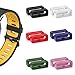 Molain Passanti per cinturino in gomma di ricambio, Supporto per cinturino in silicone Cinturino per orologio Passante per cinturino Smartwatch Guarda Anelli di fissaggio(12 pezzi 3 taglie, 6 colori)