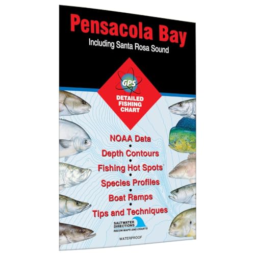 Pensacola Bay Including Santa Rosa Sound Fishing Map