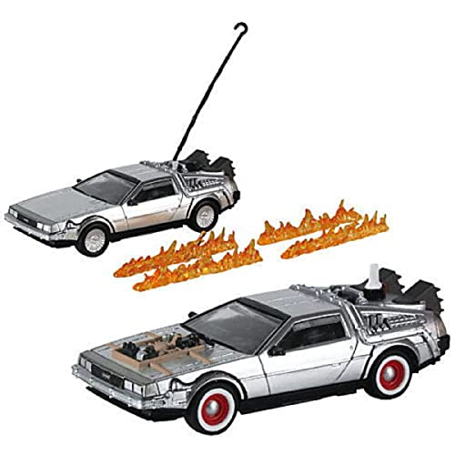 Juego de 2 modelos de coche de 6 cm para coche deLorean Volver al futuro Gashapon