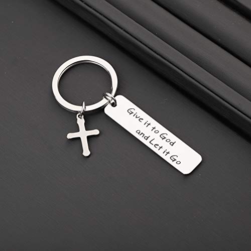 Adult Baptism Gift Confirmation Gift Give It To God And Let It Go Keychain4