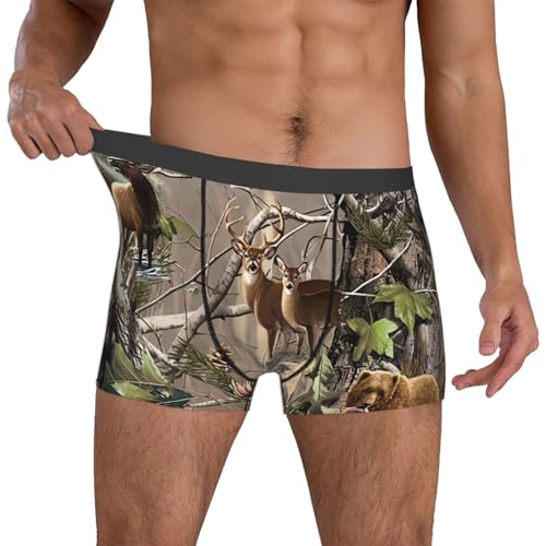 Men's Underwear Wildlife Hunting Deer Bear Elk Boxer Briefs Ultra Breathable Stretch Mens Moisture Wicking Underwear4