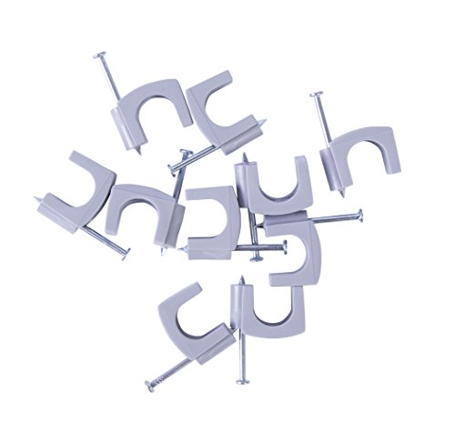 Gardner Bender Psg-15 Coaxial Staple, 7/16 Inch., Secures Rg-8, Triaxial, Up To 25 Pairs Utp, Polyethylene - Uv Resistant, Splinter Free, 15 Pk., Grey #TOP3