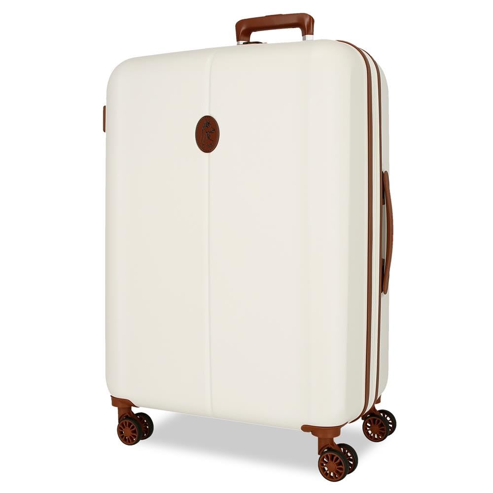 El Potro Ocuri - Valigetta media bianca, 49 x 70 x 28 cm, rigida 4,14 kg, chiusura TSA ABS, 4,14 kg, 81 l, estraibile, bianco, Talla única, valigetta media, bianco, taglia unica, Valigia media